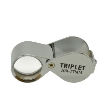Triplet Einschlaglupe - 10x 17mm - verchromt